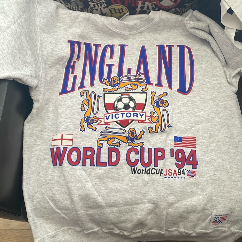 Vintage FIFA World Cup England crewneck sweater deadstock with OG tags